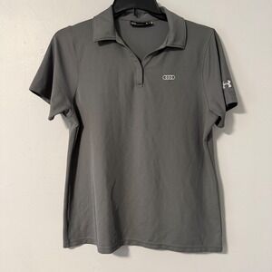 Under Armour Women's Gray Polo Shirt with Audi Logo